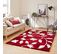 Tapis Salon - Motif Géométrique - 637 Rouge  - Poil Long- Oslo - 160x230 cm - 100% Polyester