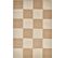 Tapis Motif Carreaux En Relief - Crème Et Beige - 120x160 cm