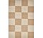 Tapis Motif Carreaux En Relief - Crème Et Beige - 200x290 cm