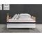 Ensemble Matelas Energy 160x200 + Sommier Blanc + Couette + 2 Oreillers - Ressorts Ensaches Et Memoi