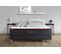 Ensemble Matelas Boost 140x190 + Sommier Noir + Couette + 2 Oreillers - Ressorts Ensaches Et Memoire