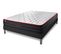 Ensemble Matelas Boost 140x190 + Sommier Noir + Couette + 2 Oreillers - Ressorts Ensaches Et Memoire