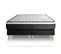 Ensemble Matelas Ressorts Ensaches Et Memoire De Forme 200x200 Suite Ep:26cm - Sommier Noir