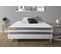 Ensemble Matelas Memoire De Forme 140x190 Memo Plus Ep:24 Cm - Sommier Kit Blanc