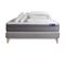 Ensemble  Matelas Latex + Memoire De Forme Actilatex Zen 140x200 Cm + Sommier Kit Gris + 2 Oreillers