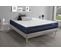 Ensemble Matelas Memoire De Forme 200x200 Actimemo Tech Ep:24 Cm - Sommier Kit Gris