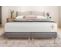 Ensemble Matelas Ressorts Ensaches Et Memoire De Forme 200x200 Vingt-huit Ep:28cm - Sommier Gris