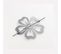1 Embrasse Broche Petaly Gris