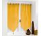 Paire Pompon Voile Uni Jaune 60x90 cm