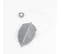 1 Embrasse Aimantee Feuilletine Gris Argent