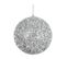 1 Boule Polyfoam Decore Paillette Argent