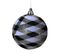 1 Boule Blanche Argent Et Noir De Noel