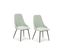 Duo De Chaises Pivotantes Simili Cuir/tissu Turquoise - Lema