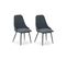 Duo De Chaises Pivotantes Simili Cuir/tissu Bleu - Lema