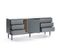 Buffet 1 Porte 6 Tiroirs Laque Gris/bois - Teulat Corvo