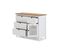 Commode 1 Porte 4 Tiroirs Bois/blanc - Branu