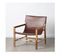 Fauteuil Lounge Teck/cuir Marron - Essaouira N°2