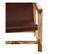 Fauteuil Lounge Teck/cuir Marron - Essaouira N°2