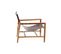 Fauteuil Lounge Teck/cuir Marron - Essaouira N°2