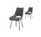 Duo De Chaises Métal/tissu Gris - Frasna