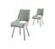 Duo De Chaises Métal/tissu Vert - Frasna