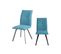 Duo De Chaises Métal/tissu Bleu - Fresno