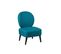 Fauteuil Crapaud Tissu Bleu Canard - Bangkok