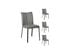 Quatuor De Chaises Simili Cuir Gris - Tucson