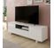 Meuble TV 3 Portes Blanc/gris - Ziara - L 150 X L 41 X H 46 Cm