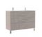 Meuble Double Vasque 3 Tiroirs 120 Cm Taupe - Lana