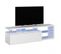 Meuble TV 1 Porte à LEDs Blanc - Wanga - L 150 X L 41 X H 43 Cm