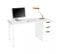 Bureau Avec 1 Porte Et 2 Tiroirs - Blanc - Grec - L 138 X L 60 X H 74 Cm