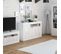 Buffet 3 Portes 1 Niche Blanc/pin Blanc - Baltop - L 144 X L 42 X H 87 Cm