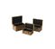 Trio De Coffres De Rangement Velours Beige - Bochiami