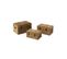 Trio De Coffres De Rangement Velours Beige - Bochiami