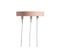 Suspension 3 Ampoules Métal Rose Clair - Gondo