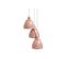 Suspension 3 Ampoules Métal Rose Clair - Gondo