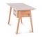 Bureau 2 Tiroirs Bois Massif Lin - Cosette