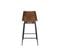 Duo De Chaises De Bar En Cuir Cognac - Laura