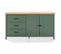 Buffet 2 Portes 3 Tiroirs Bois/vert - Daranmi