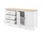 Buffet 2 Portes 3 Tiroirs Bois/blanc - Daranmi