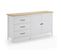 Buffet 2 Portes 3 Tiroirs Bois/blanc - Daranmi