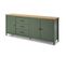 Buffet 3 Portes 3 Tiroirs Bois/vert - Daranmi