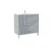 Meuble Sous Vasque 3 Tiroirs 90 Cm Gris Clair - Lana