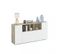 Buffet 3 Portes Blanc/chêne - Artica - L 150 X L 41 X H 76 Cm