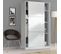 Armoire Coulissante 2 Portes Blanc - Rafu - L 120 X L 50 X H 200 Cm