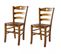 Lot De 2 Chaises Rustiques Chêne N°1 - Pisa - L 45.5 X L 42.5 X H 88 Cm