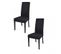 Duo De Chaises Tissu Noir - Pise - L 54 X L 46 X H 99 Cm