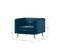 Fauteuil Gatsby En Velours Bleu Foncé