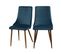 Chaise Vinni En Velours Bleu (lot De 2)